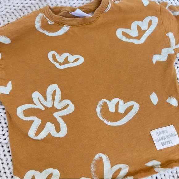 Zara Cute Tan and Cream Toddler Floral Set 18-24 Months - Picture 6 of 7